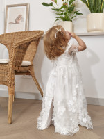 Длинное вечернее белое платье, Фрейзии