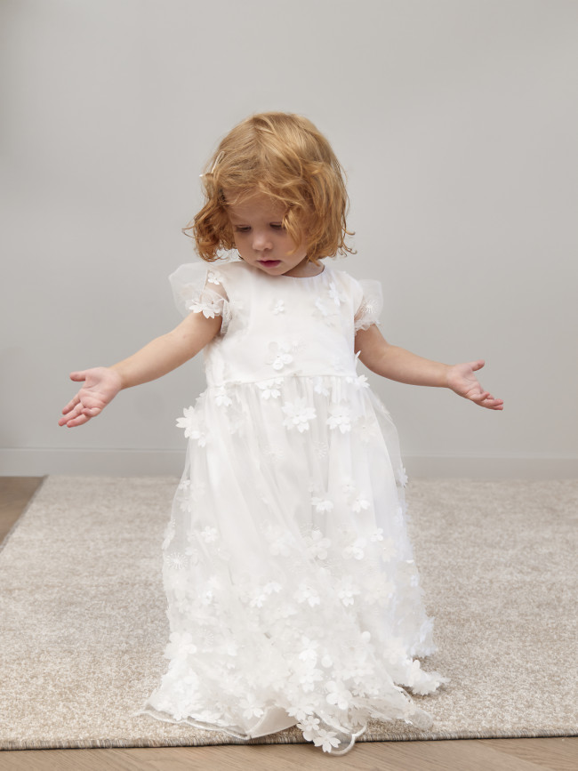 Длинное вечернее белое платье, Фрейзии