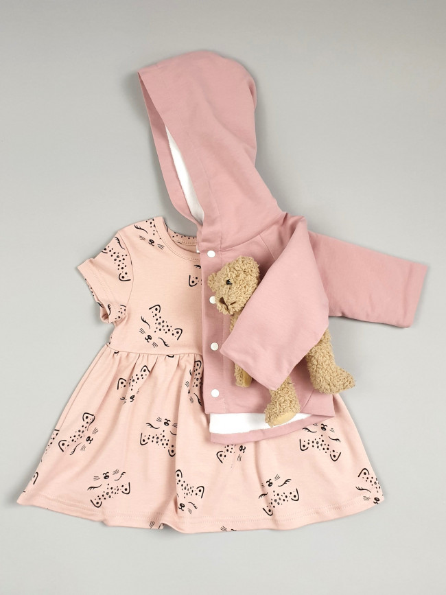 Платье с коротким рукавом, Кошечки