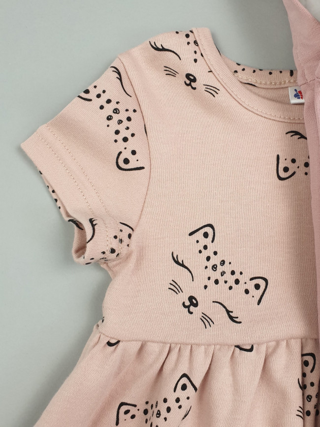 Платье с коротким рукавом, Кошечки