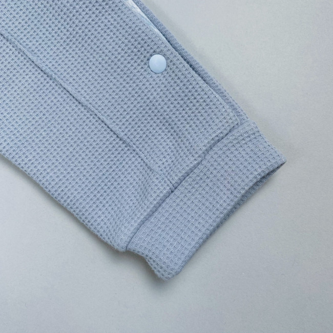 Комбинезон для мальчика комбинированный в клеточку, голубой, Машинки