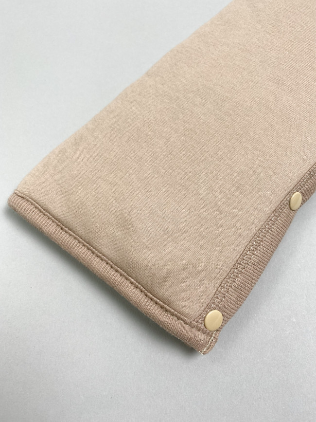 Комплект детский на синтепоне, коричневый, Вязаный микс