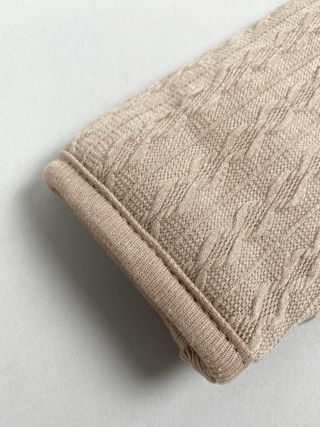 Комплект детский на синтепоне, коричневый, Вязаный микс