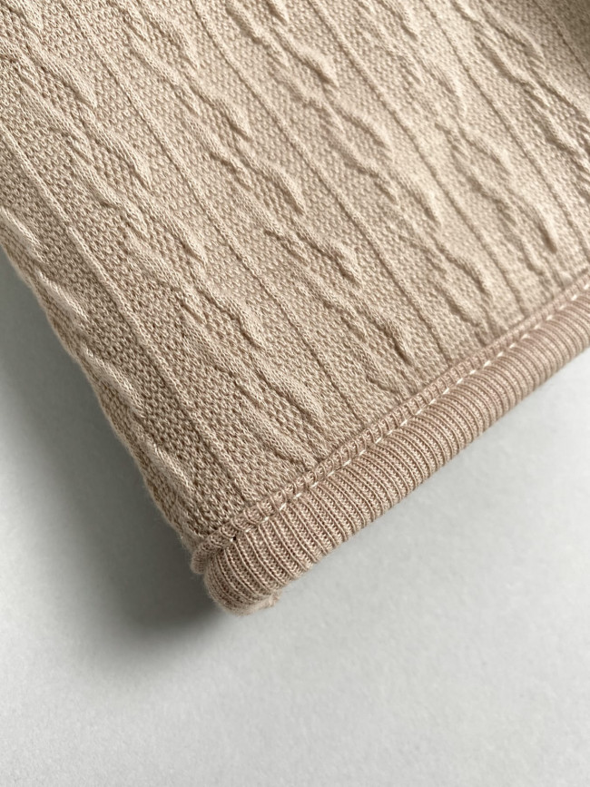 Комплект детский на синтепоне, коричневый, Вязаный микс