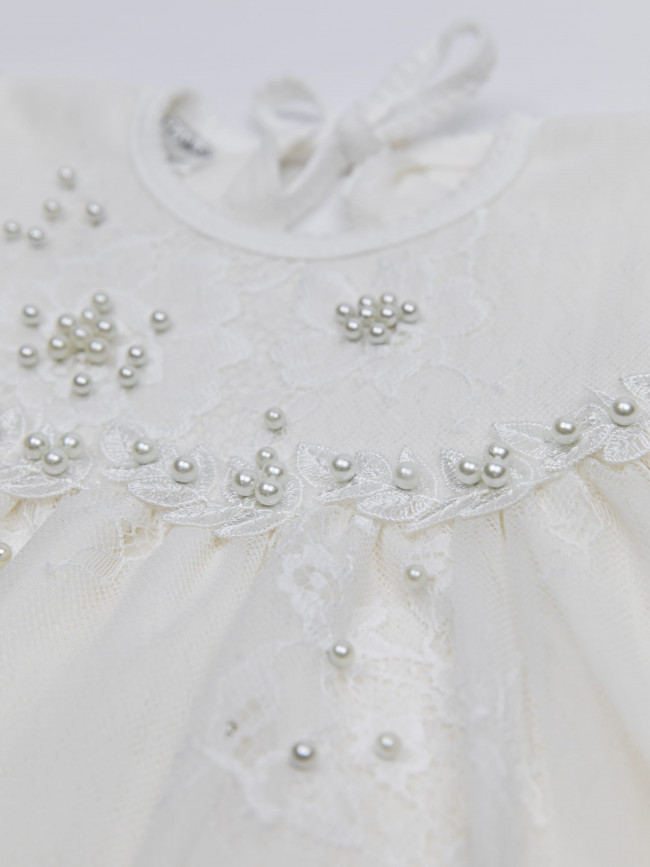 Нарядное молочное платье, Нежный букет Нарядное молочное платье, Нежный букет