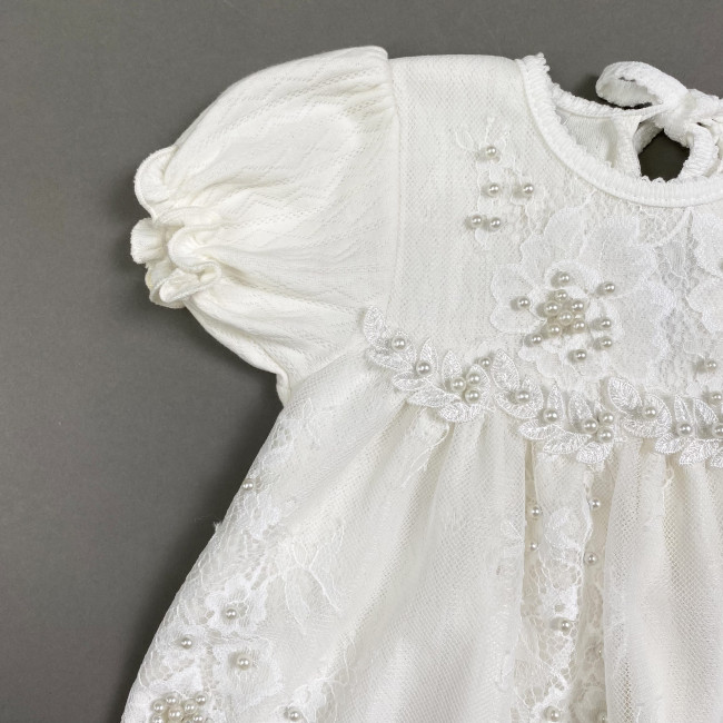 Нарядное молочное платье, Нежный букет Нарядное молочное платье, Нежный букет