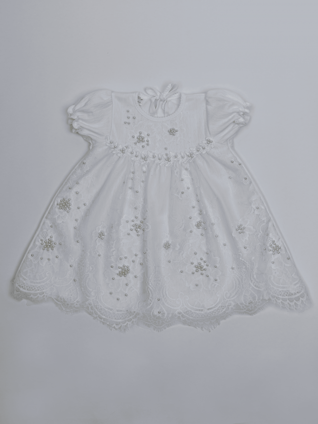 Нарядное молочное платье, Нежный букет Нарядное молочное платье, Нежный букет