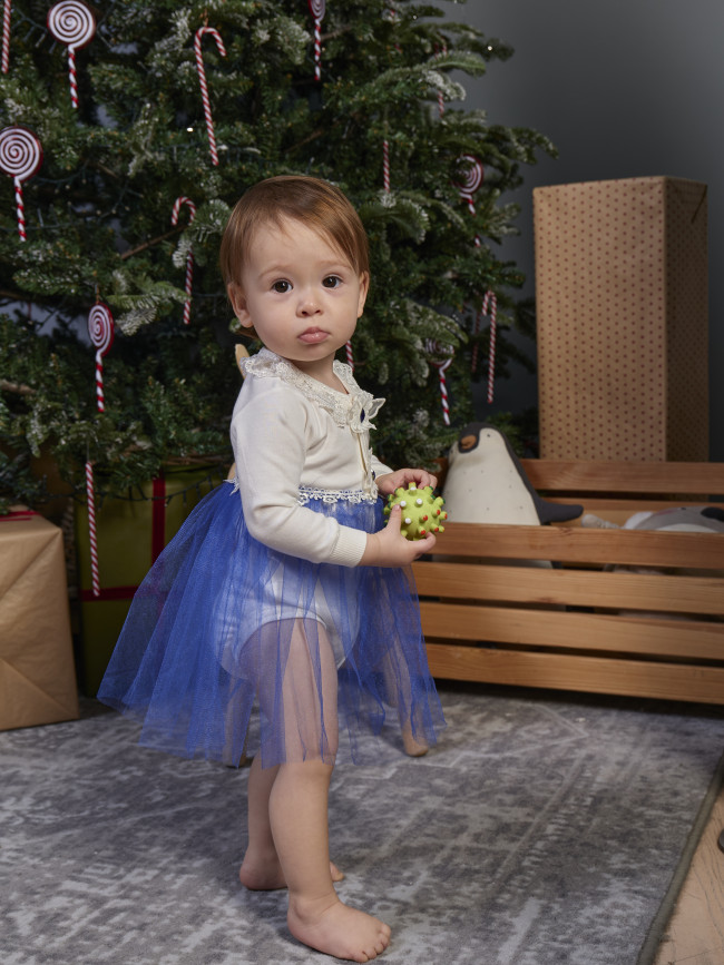 Боди-платье с повязкой, Васильковая фея