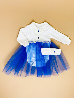 Боди-платье с повязкой, Васильковая фея