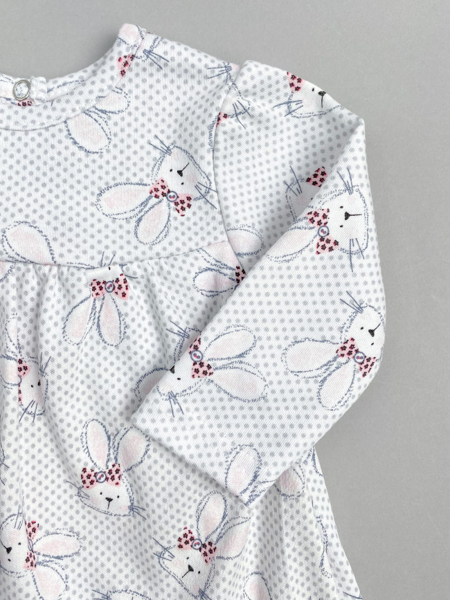 Боди-платье, Зайка с бантом