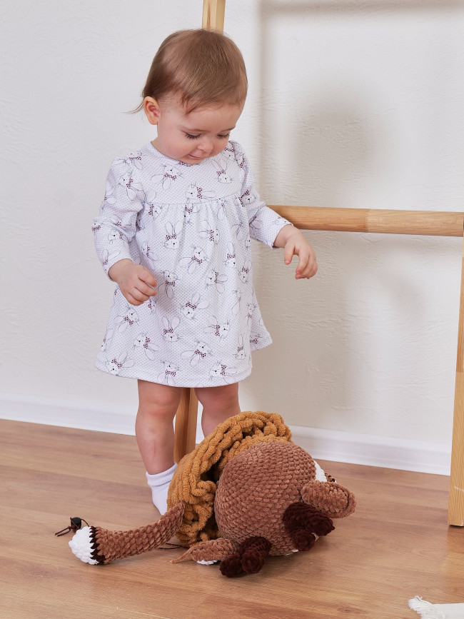 Боди-платье, Зайка с бантом