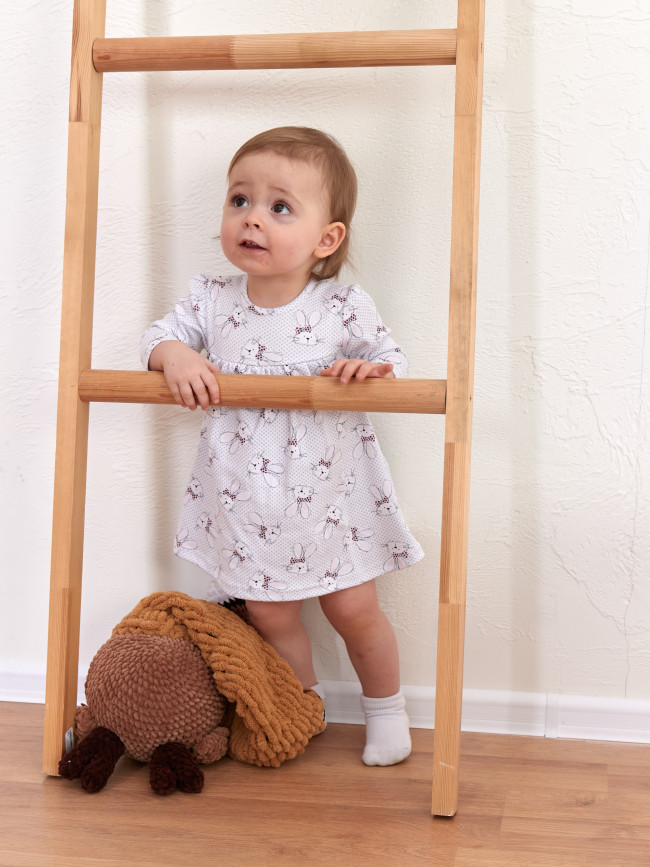 Боди-платье, Зайка с бантом