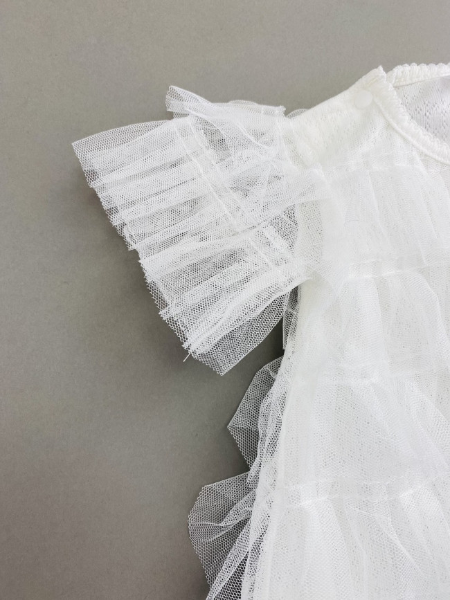 Нарядное белое платье, Рюши Нарядное белое платье, Рюши