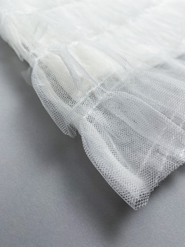 Нарядное белое платье, Рюши Нарядное белое платье, Рюши