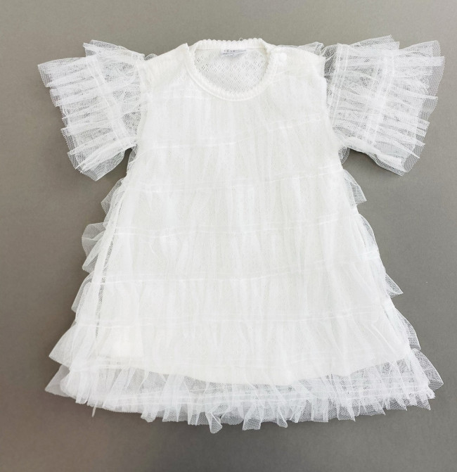 Нарядное белое платье, Рюши Нарядное белое платье, Рюши