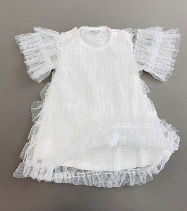 Нарядное белое платье, Рюши Нарядное белое платье, Рюши