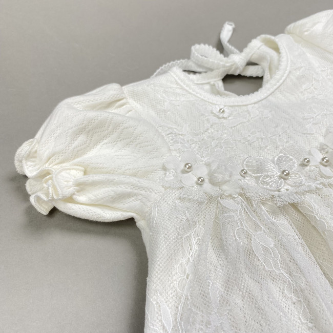 Нарядное молочное платье, Нежный букет с бабочками Нарядное молочное платье, Нежный букет с бабочками