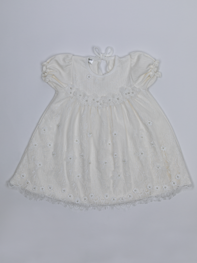 Нарядное молочное платье, Нежный букет с бабочками Нарядное молочное платье, Нежный букет с бабочками