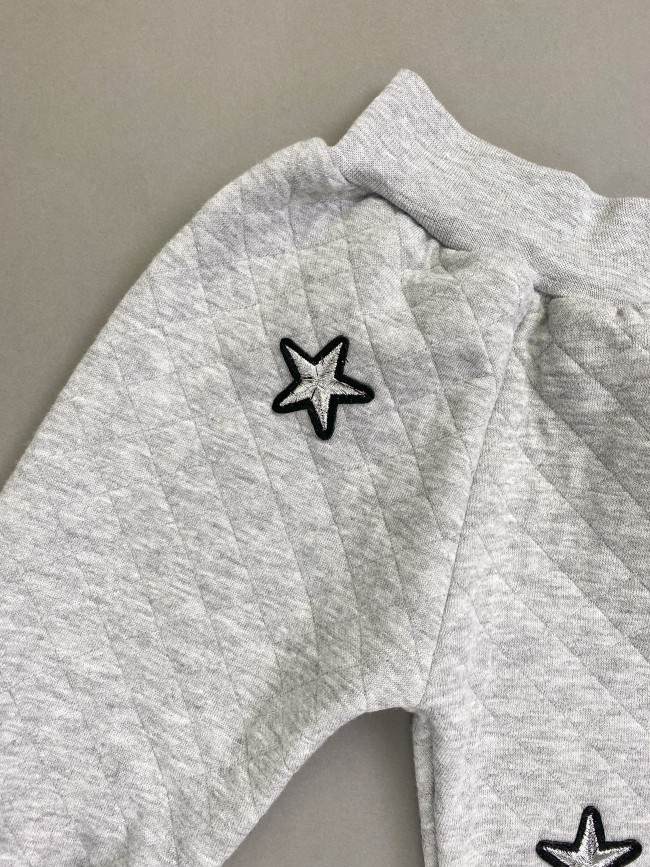 Костюм спортивный с шапкой, серый, Звездочка