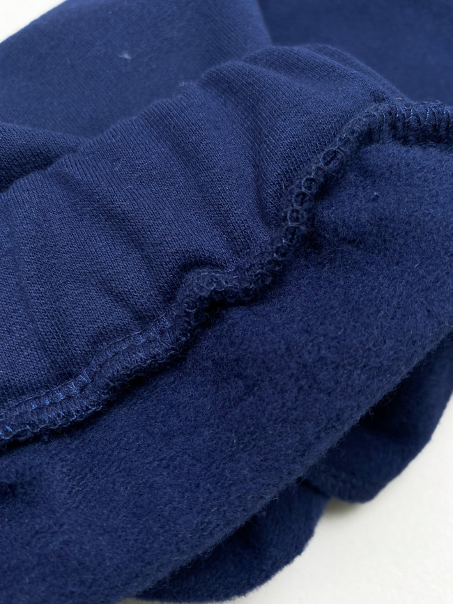 Детские штаны утепленные, темно-синие, Шнурки