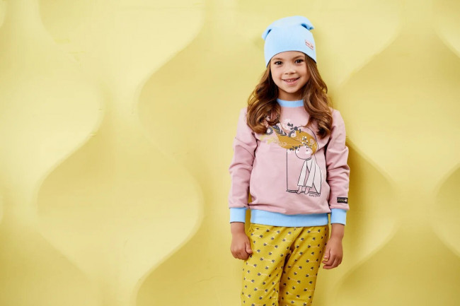 Толстовка детская, розовая, Осенний лес Толстовка детская, розовая, Осенний лес