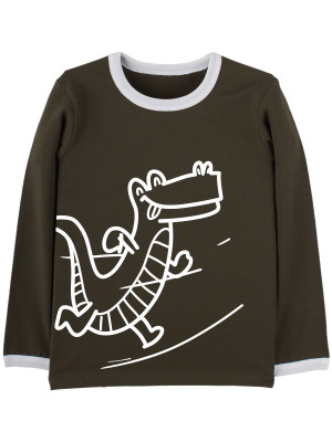 Лонгслив, хаки, Крокодил