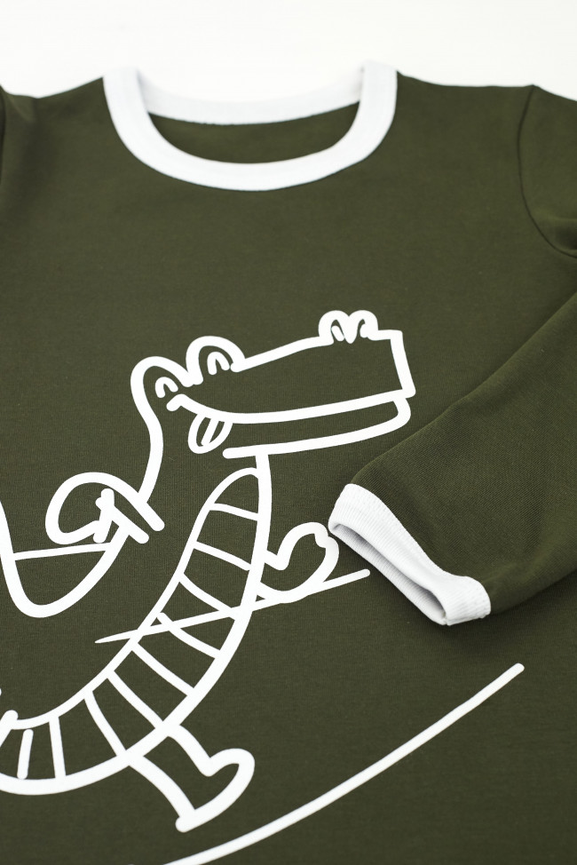 Лонгслив, хаки, Крокодил