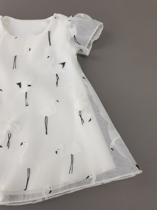 Нарядное молочное платье, Фламинго Нарядное молочное платье, Фламинго