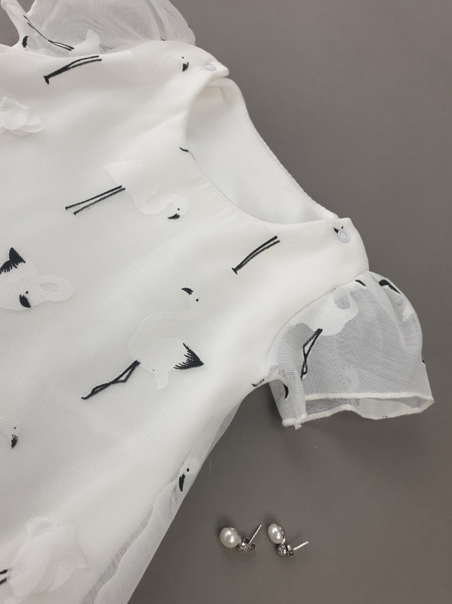 Нарядное молочное платье, Фламинго Нарядное молочное платье, Фламинго