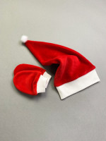 Шапочка колпачок и царапки для новорожденного, Санта Шапочка колпачок и царапки для новорожденного, Санта