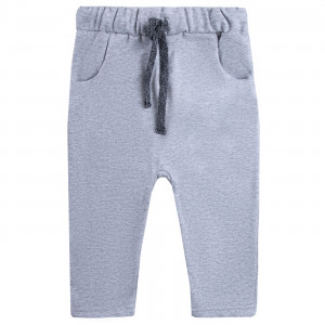 Детские штаны утепленные, серые, Шнурки