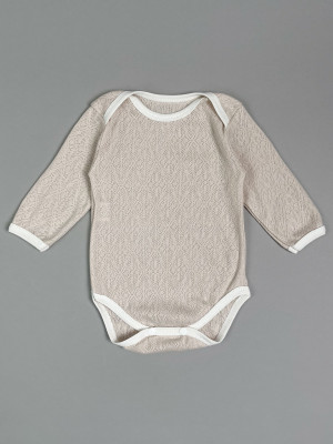 Боди детский с длинным рукавом, Пушинка, какао