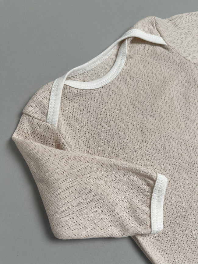 Боди детский с длинным рукавом, Пушинка, какао