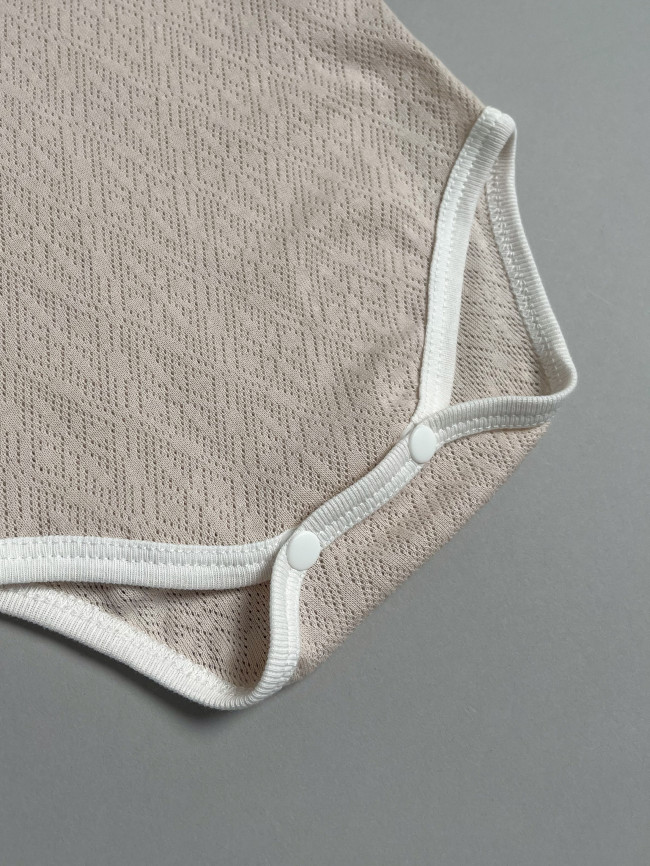 Боди детский с длинным рукавом, Пушинка, какао