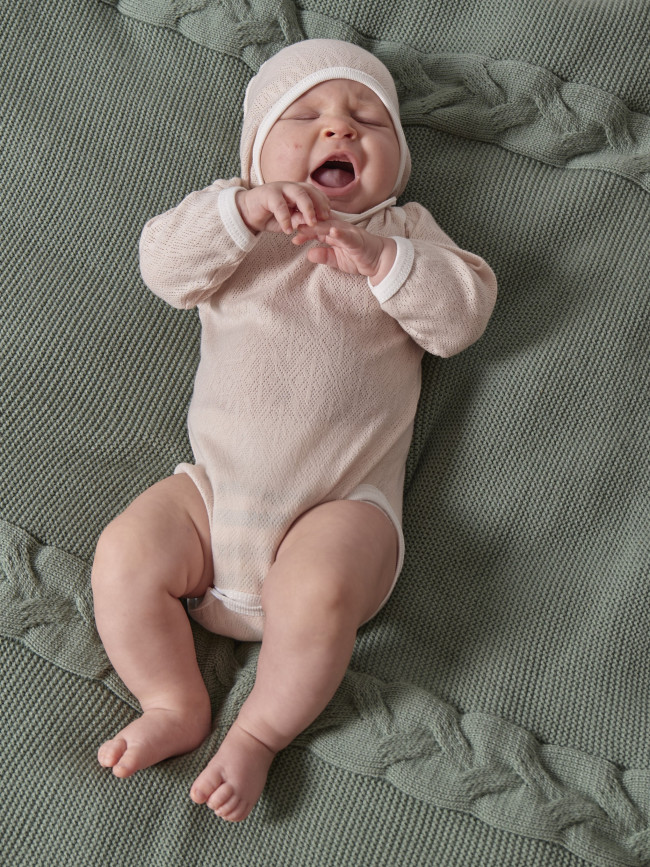 Боди детский с длинным рукавом, Пушинка, какао