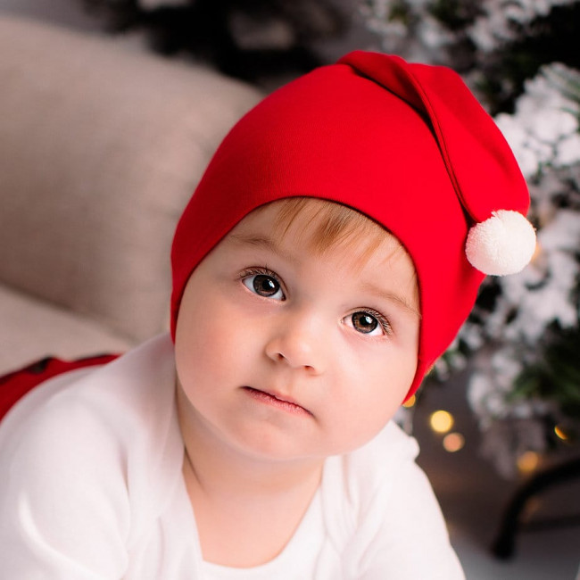 Шапочка-колпачок New Year, красный