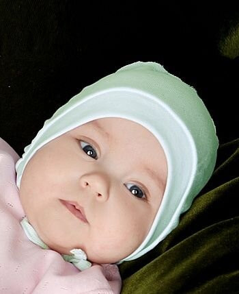 Чепчик детский, киви, Ажур  Чепчик детский, киви, Ажур