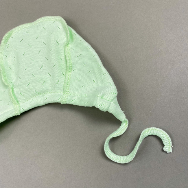 Чепчик детский, киви, Ажур  Чепчик детский, киви, Ажур