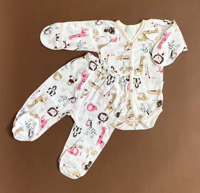 Полукомбинезон детский, розовый, Африка