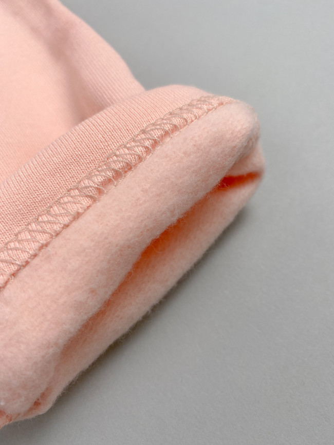 Детские штаны утепленные, персиковые, Шнурки