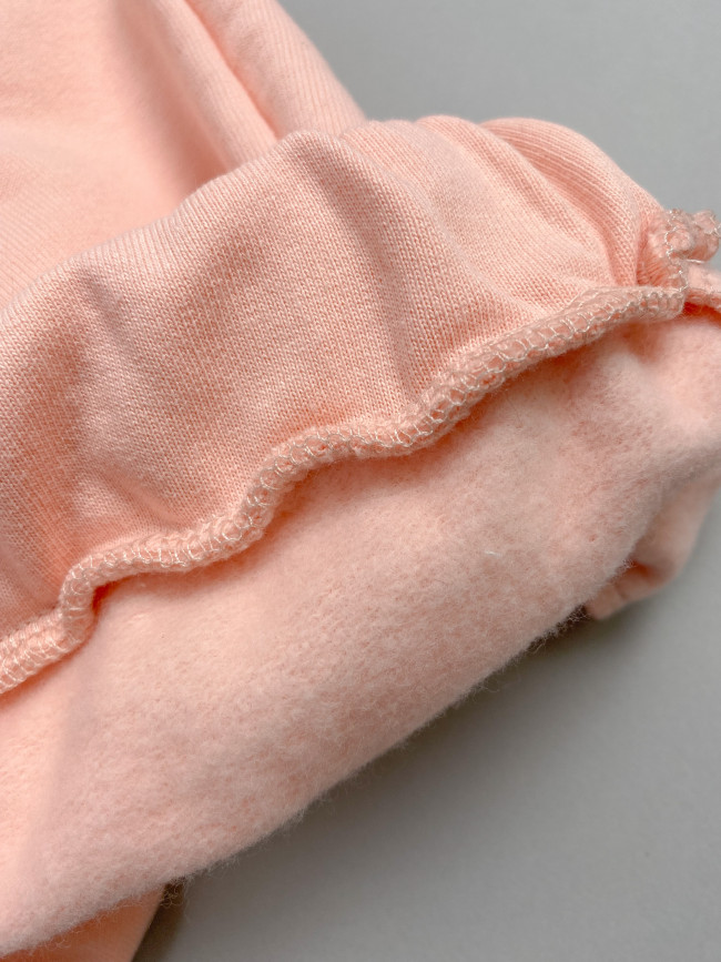 Детские штаны утепленные, персиковые, Шнурки