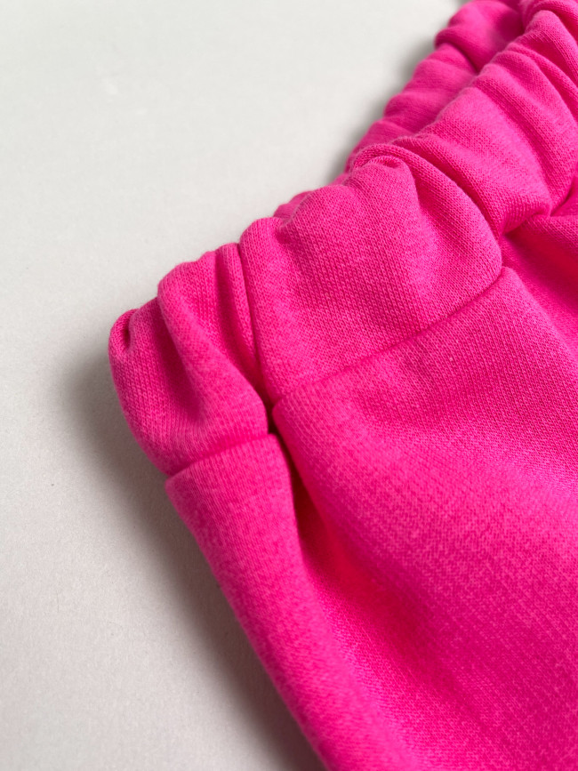 Штаны детские с начесом, розовые, Be Happy