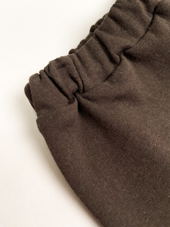 Штаны детские с начесом, коричневые, Be Happy 