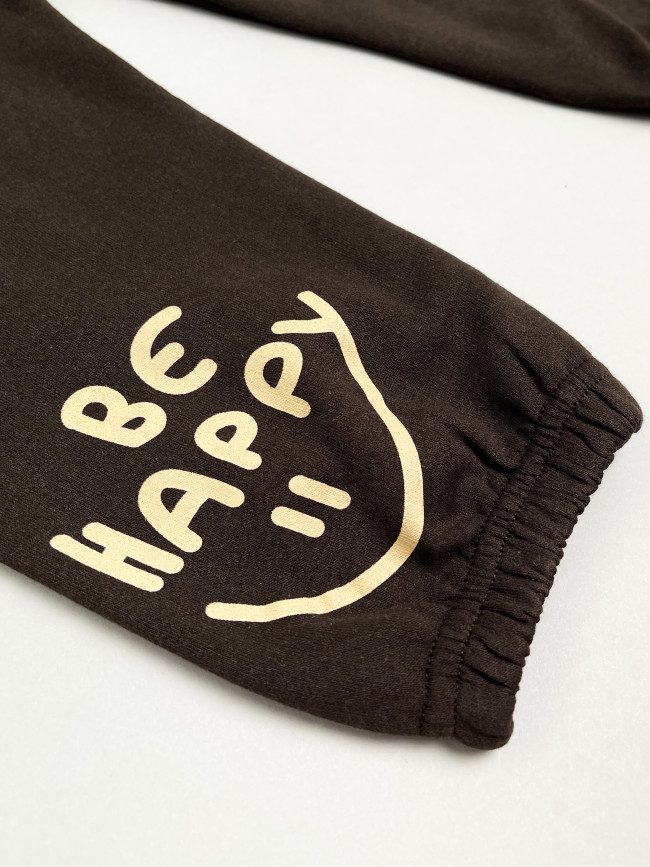 Штаны детские с начесом, коричневые, Be Happy 