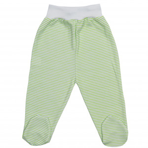 Ползунки детские, зеленые, Полоска Ползунки детские, зеленые, Полоска