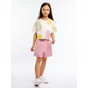 Костюм детский летний для девочки, Пятнистый