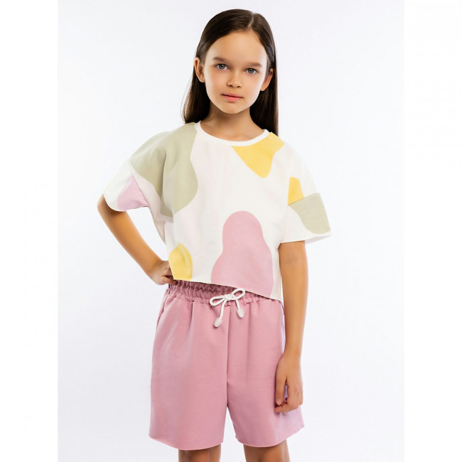 Костюм детский летний для девочки, Пятнистый