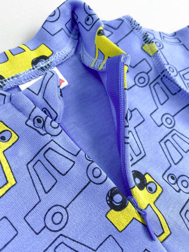 Комбинезон детский на молнии, синий, Такси