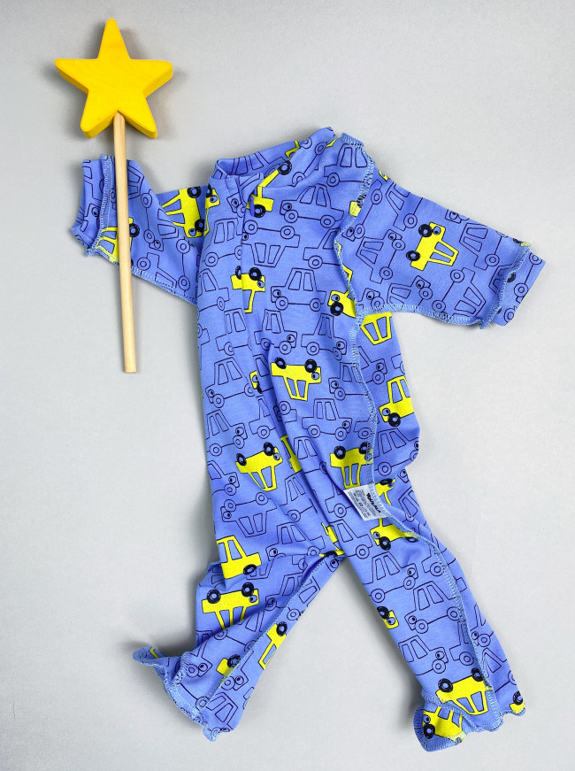 Комбинезон детский на молнии, синий, Такси