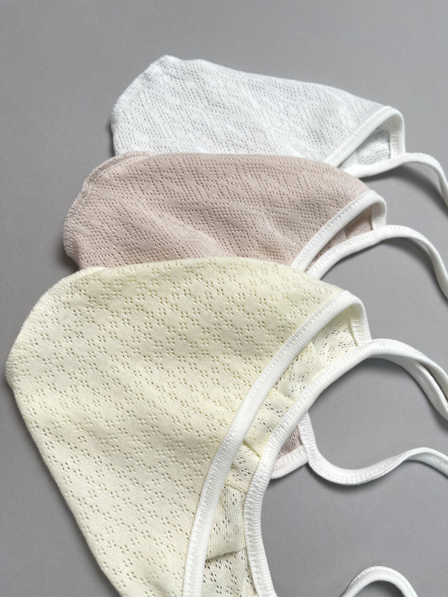 Комплект детских чепчиков, Пушинка, 3 шт